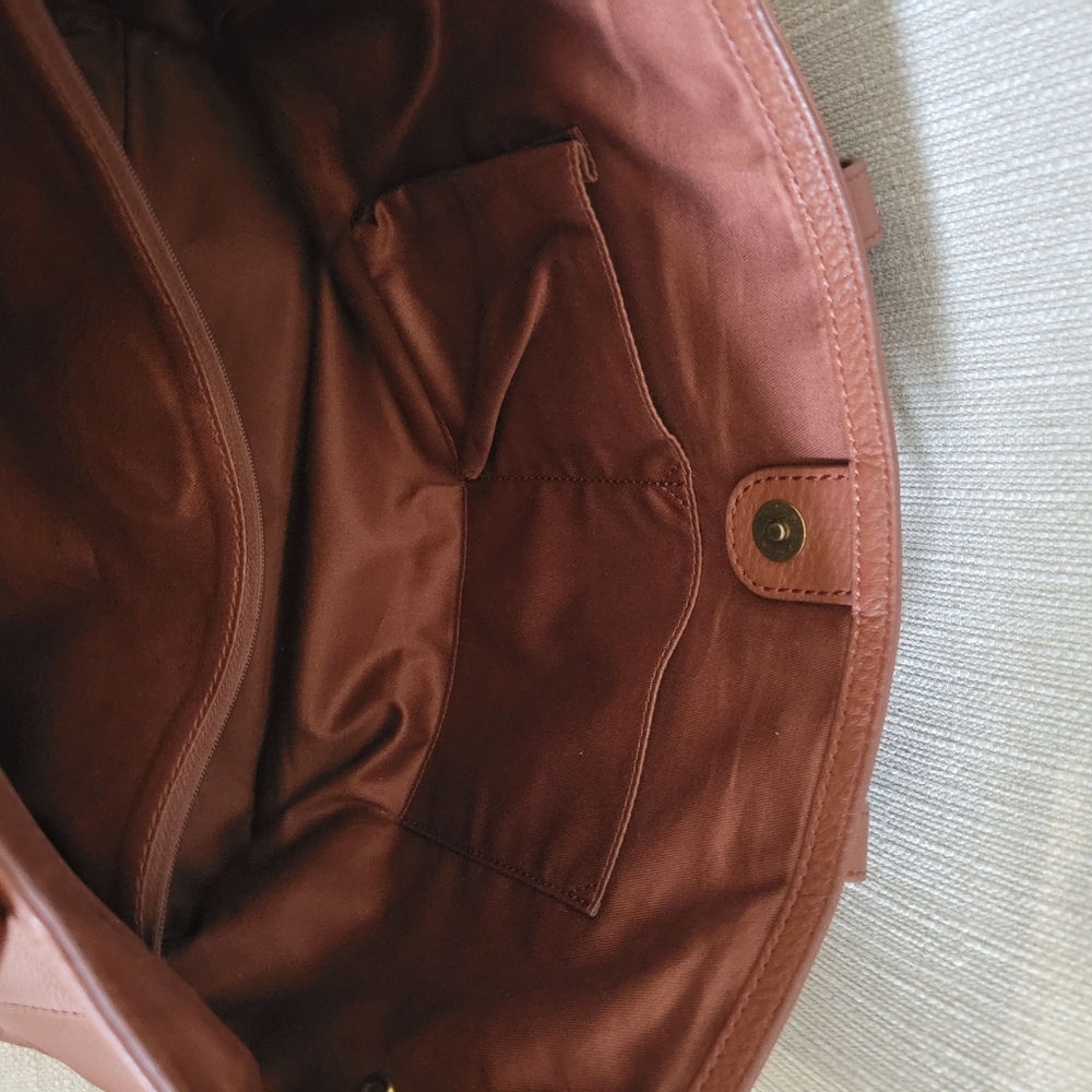 Fossil Brown Leather Tote Bag - Picture 7 of 7